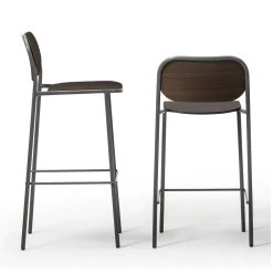 Taburete De Cocina En Madera De Roble Y Metal Made In Italy 2 Piezas - Saffia -Tienda De Decoración sgabello cucina in legno rovere e metallo made in italy 2 pezzi saffia 4