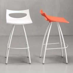 Taburete De Cocina En Tecnopolímero Y Acero Made In Italy 4 Piezas - Asturio -Tienda De Decoración sgabello cucina in tecnopolimero e acciaio made in italy 4 pezzi asturio 6