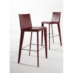 Taburete De Cocina Forrado En Cuero Made In Italy - Bonaldo Filly Too -Tienda De Decoración sgabello da cucina rivestito in cuoio made in italy bonaldo filly too 6