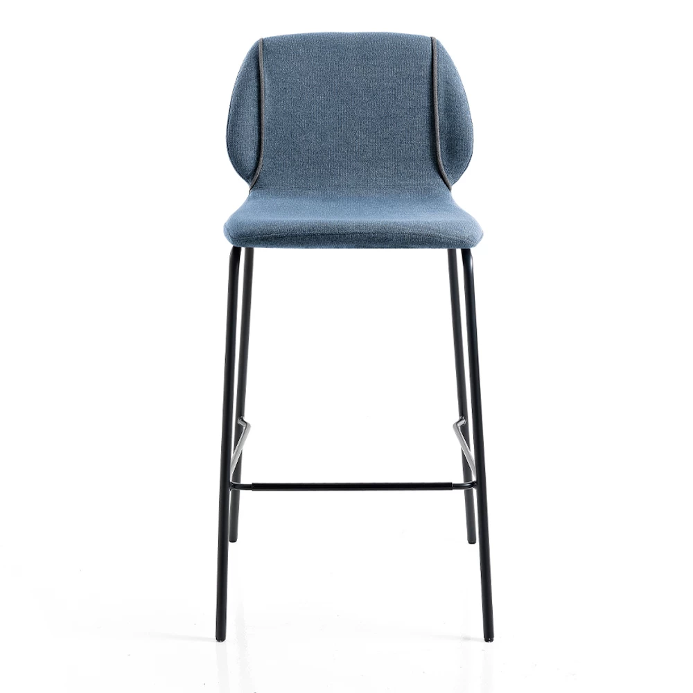 Taburete De Salón Elegante De Diseño Moderno En Tela Con Borde - Scarat 5 Taburete De Salón Elegante De Diseño Moderno En Tela Con Borde - Scarat - Imagen 3