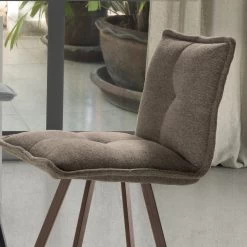 Taburete De Salón En Tela Tapizada Y Metal 2 Piezas – Ortensy -Tienda De Decoración sgabello da soggiorno in tessuto imbottito e metallo 2 pezzi ortensy 5