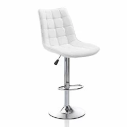 Taburete De Diseño Con Asiento De Polipiel Y Estructura Cromada, 2 Piezas - Chiotta -Tienda De Decoración sgabello design con seduta in similpelle e struttura cromata 2 pezzi chiotta 3