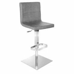Taburete Giratorio Con Respaldo De Diseño Moderno Gord, H 113 Cm -Tienda De Decoración sgabello girevole con schienale di design moderno gord h 113 cm 5
