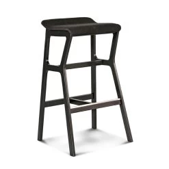 Taburete De Haya Maciza Con Asiento En Tela Made In Italy - Regensburg