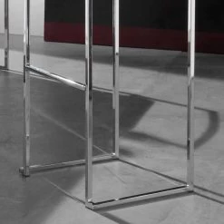 Taburete Fijo Moderno En Ecopiel, Con Reposapiés - Alina -Tienda De Decoración sgabello moderno in ecopelle fisso e con poggia piedi alina 9