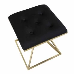 Taburete Cuadrado De Diseño Moderno En Hierro Y Tela - Jelly -Tienda De Decoración sgabello quadrato di design moderno in ferro e tessuto jelly 2