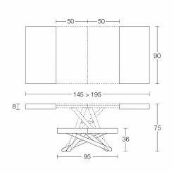 Mesa De Centro Transformadora De Diseño En Madera Made In Italy - Vincenzo -Tienda De Decoración tavolino da caffe di design trasformabile in legno made in italy vincenzo 11