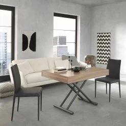 Mesa De Centro Moderna Transformadora En Madera Y Metal Made In Italy - Fabio 21 Mesa De Centro Moderna Transformadora En Madera Y Metal Made In Italy - Fabio -Tienda De Decoración tavolino da caffe moderno trasformabile in legno e metallo made in italy fabio 10