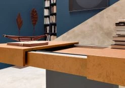 Mesa De Centro Transformer Con Tablero Efecto Mortero Made In Italy - Romántico -Tienda De Decoración tavolino da caffe trasformabile con piano effetto malta made in italy romantic 19