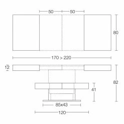 Mesa De Centro Transformer Con Tablero Efecto Mortero Made In Italy - Romántico -Tienda De Decoración tavolino da caffe trasformabile con piano effetto malta made in italy romantic 21