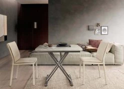 Mesa De Centro Moderna Transformadora En Madera Y Metal Made In Italy - Gabri -Tienda De Decoración tavolino da caffe trasformabile moderno in legno e metallo made in italy gabri 13