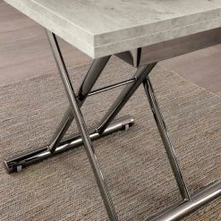 Mesa De Centro Moderna Transformadora En Madera Y Metal Made In Italy - Gabri -Tienda De Decoración tavolino da caffe trasformabile moderno in legno e metallo made in italy gabri 14