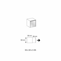 Mesa Auxiliar O Mesita De Noche Para Sofá En Vidrio Ahumado Con Cajón De Madera - Mantra -Tienda De Decoración tavolino lato divano o comodino in vetro fume con cassetto in legno mantra 3