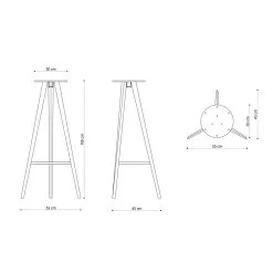 Mesa De Centro Redonda De Fresno Macizo Con Base De Metal Made In Italy - Ulma -Tienda De Decoración tavolino rotondo in frassino massello con base in metallo made in italy ulma 3