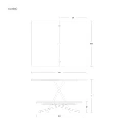 Mesa De Centro Transformable En Metal Y Madera Made In Italy - Veneris -Tienda De Decoración tavolino salotto trasformabile in metallo e legno made in italy veneris 8