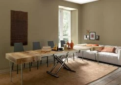 Mesa De Centro Transformadora En Madera Y Metal Negro Made In Italy - Niverio -Tienda De Decoración tavolino trasformabile di design in legno e metallo nero made in italy niverio 18