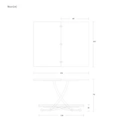 Mesa De Centro Transformable En Diseño De Metal Y Cerámica Made In Italy - Saturn -Tienda De Decoración tavolino trasformabile in metallo e ceramica design made in italy saturn 10
