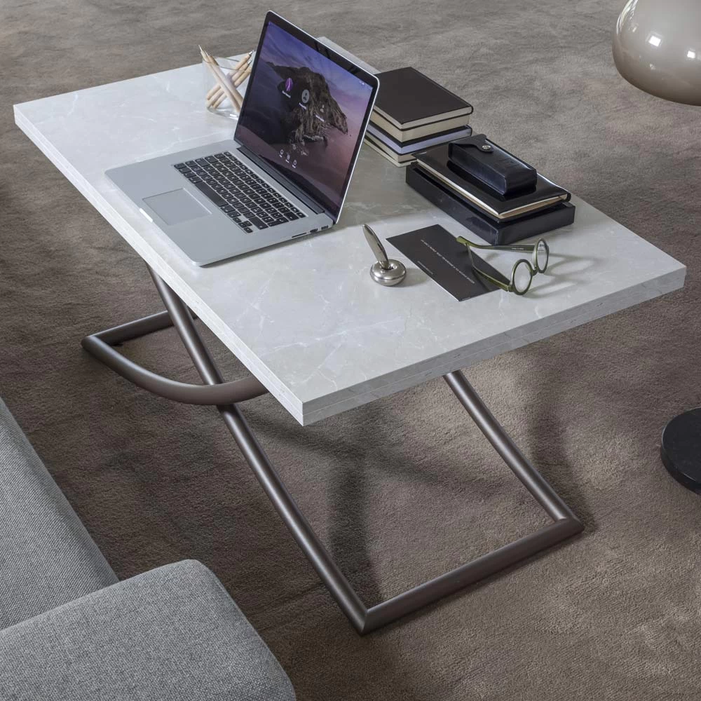 Mesa De Centro Transformable En Mesa De Comedor De Madera Made In Italy - Aikido 6 Mesa De Centro Transformable En Mesa De Comedor De Madera Made In Italy - Aikido - Imagen 4