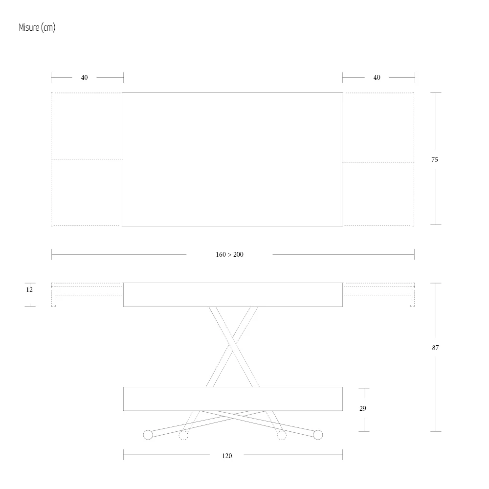Mesa De Centro Transformable En Metal Y Madera Made In Italy - Polaris 12 Mesa De Centro Transformable En Metal Y Madera Made In Italy - Polaris - Imagen 10