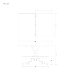 Mesa De Centro Transformable Metal Y Cerámica Mate Made In Italy - Artemide -Tienda De Decoración tavolino trasformabile metallo e ceramica opaca made in italy artemide 10