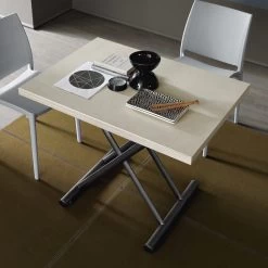 Mesa De Centro Transformable Metal Y Cerámica Mate Made In Italy - Artemide -Tienda De Decoración tavolino trasformabile metallo e ceramica opaca made in italy artemide 2