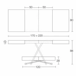 Mesa De Centro Moderna Transformadora Con Tablero De Efecto Malta Made In Italy - Patroclo -Tienda De Decoración tavolino trasformabile moderno con piano effetto malta made in italy patroclo 22