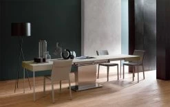 Mesa De Centro Moderna Transformable, Tablero Efecto Mortero Made In Italy - Salomon -Tienda De Decoración tavolino trasformabile moderno con piano effetto malta made in italy salomon 22