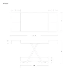 Mesa De Centro Transformable Moderna En Metal Y Madera Made In Italy - Universe -Tienda De Decoración tavolino trasformabile moderno in metallo e legno made in italy universe 10