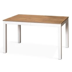 Mesa Extensible Hasta 210 Cm En Melamina Y Madera Maciza Made In Italy - Gustavo