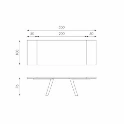Mesa Extensible De Madera De Roble Y Metal Modelo Travis -Tienda De Decoración tavolo allungabile impiallacciato rovere e metallo nero travis 3