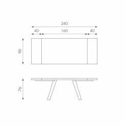 Mesa Extensible De Madera De Roble Y Metal Modelo Travis -Tienda De Decoración tavolo allungabile impiallacciato rovere e metallo nero travis 4