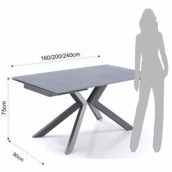 Mesa Extensible De Diseño En Vidrio Y Metal - Piersilvio -Tienda De Decoración tavolo allungabile in vetro e metallo di design piersilvio 5