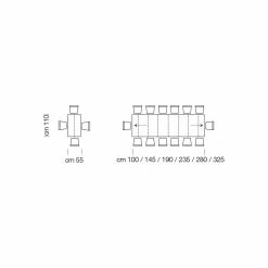 Mesa Consola Extensible Hasta 325 Cm En Melamina Hecho En Italia - Settimmio -Tienda De Decoración tavolo consolle allungabile fino a 325 cm in melaminico made in italy settimmio 6