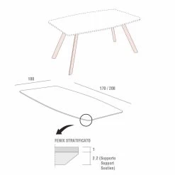 Mesa De Cocina En Laminado Fenix Y Aluminio Negro Made In Italy - Lingotto -Tienda De Decoración tavolo cucina in fenix stratificato e alluminio nero made in italy lingotto 8