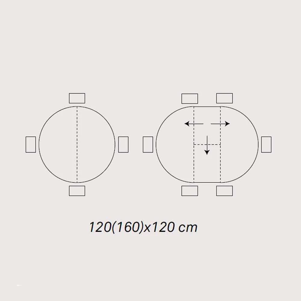 Mesa De Cocina Redonda Extensible A 160 Cm Made In Italy - Connubia Hey Gio 13 Mesa De Cocina Redonda Extensible A 160 Cm Made In Italy - Connubia Hey Gio - Imagen 11