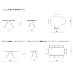 Mesa De Comedor Extensible Hasta 180 Cm En Cristal Y Metal Pintado - Beatriz -Tienda De Decoración tavolo da pranzo allungabile a 180 cm di vetro e metallo verniciato beatriz 5
