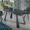 Mesa De Comedor Extensible 180 Cm En Cristal Con Base Antracita - Perlando -Tienda De Decoración tavolo da pranzo allungabile a 180 cm in vetro con base antracite perlando 2