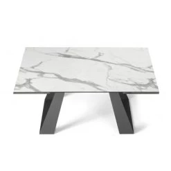 Mesa De Comedor De Vidrio Extensible A 240 Cm Made In Italy - Adigeo -Tienda De Decoración tavolo da pranzo allungabile a 240 cm in vetro made in italy adigeo