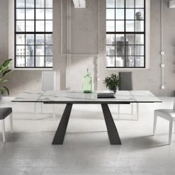 Mesa De Comedor De Vidrio Extensible A 240 Cm Made In Italy - Adigeo -Tienda De Decoración tavolo da pranzo allungabile a 240 cm in vetro made in italy adigeo 3