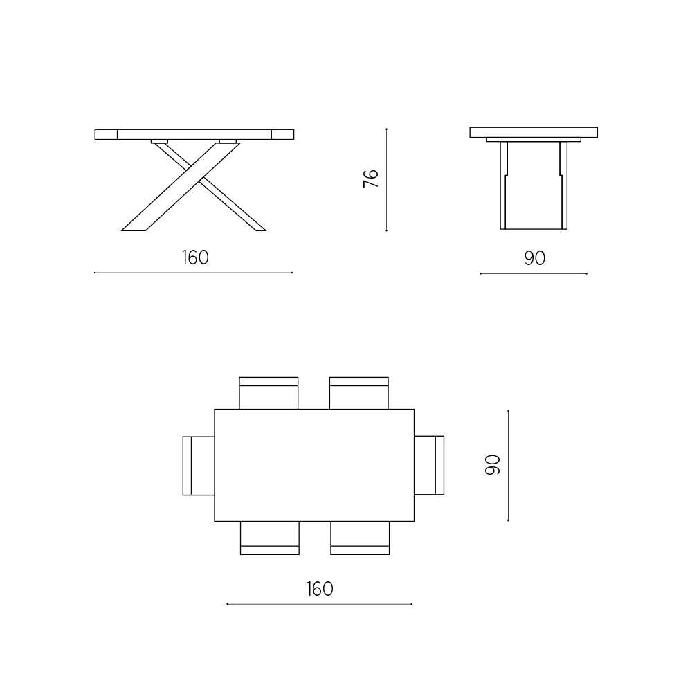 Mesa De Comedor Extensible Hasta 260 Cm Efecto Cemento Made In Italy - Odelmo 7 Mesa De Comedor Extensible Hasta 260 Cm Efecto Cemento Made In Italy - Odelmo - Imagen 5