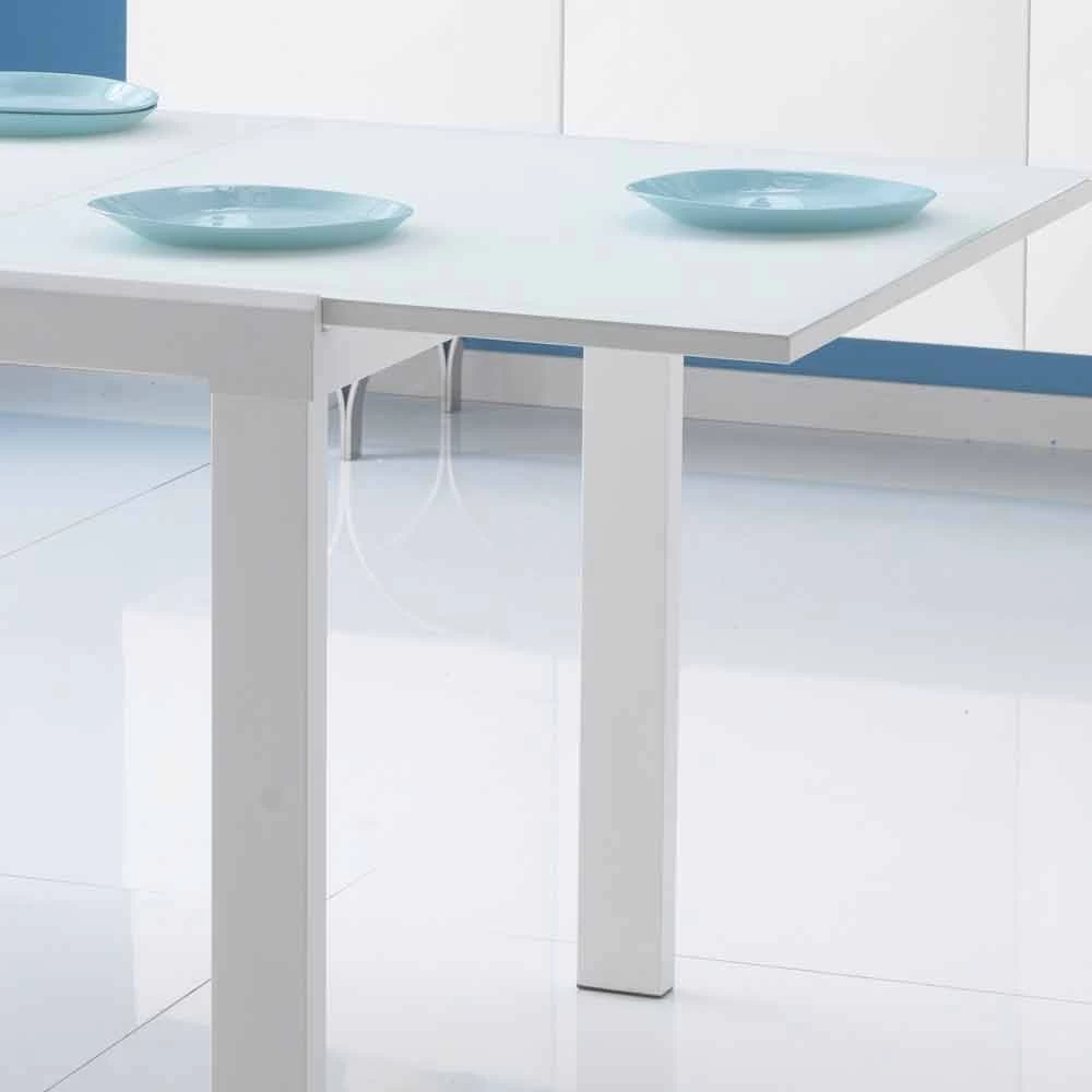 Mesa De Comedor Extensible Con Tablero De Cristal Modelo Teo 4 Mesa De Comedor Extensible Con Tablero De Cristal Modelo Teo - Imagen 2
