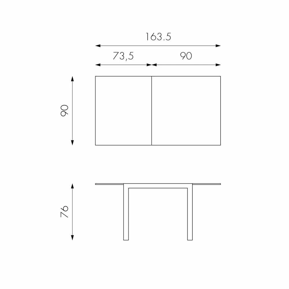 Mesa De Comedor Extensible Con Tablero De Cristal Modelo Teo 9 Mesa De Comedor Extensible Con Tablero De Cristal Modelo Teo - Imagen 7