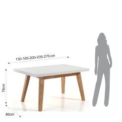 Mesa De Comedor Extensible Hasta 270 Cm En Mdf Lacado Blanco - Fedora -Tienda De Decoración tavolo da pranzo allungabile fino a 235 cm in mdf laccato bianco fedora 3