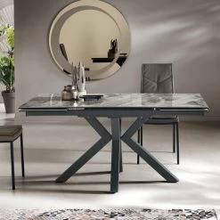 Mesa De Comedor Extensible Hasta 240 Cm En Gres Porcelánico Domagnano -Tienda De Decoración tavolo da pranzo allungabile fino a 240 cm in gres porcellanato domagnano 3