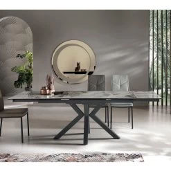 Mesa De Comedor Extensible Hasta 240 Cm En Gres Porcelánico Domagnano -Tienda De Decoración tavolo da pranzo allungabile fino a 240 cm in gres porcellanato domagnano 5