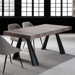 Mesa De Comedor Extensible Hasta 500 Cm Con Tapa De Melamina - Raimondo -Tienda De Decoración tavolo da pranzo allungabile fino a 500 cm con piano in nobilitato raimondo 6