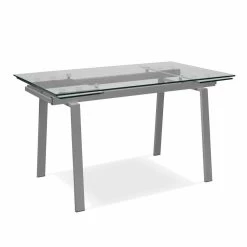 Mesa De Comedor Moderna De Vidrio Extensible, L140 / 200x P80 Cm, Nardo -Tienda De Decoración tavolo da pranzo allungabile moderno in vetro l140 200x p80 cm nardo 3