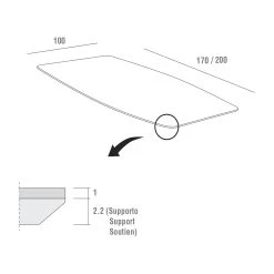 Mesa De Comedor Con Tapa De Hpl Y Base De Metal Made In Italy - Aresto -Tienda De Decoración tavolo da pranzo con piano in hpl e base in metallo made in italy aresto 10