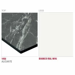 Mesa De Comedor Con Tapa De Hpl Y Base De Metal Made In Italy - Aresto -Tienda De Decoración tavolo da pranzo con piano in hpl e base in metallo made in italy aresto 3