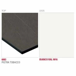 Mesa De Comedor Con Tapa De Hpl Y Base De Metal Made In Italy - Aresto -Tienda De Decoración tavolo da pranzo con piano in hpl e base in metallo made in italy aresto 9